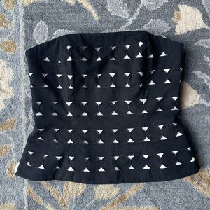 White House Black Market Polka Dot Cut Out Corset 6